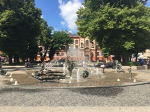 Fountain and sculptures, Rostock